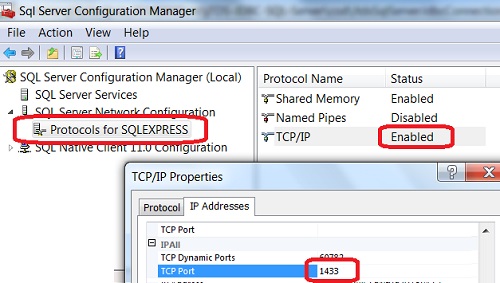 SQL Server 2014 Configuration Manager Settings